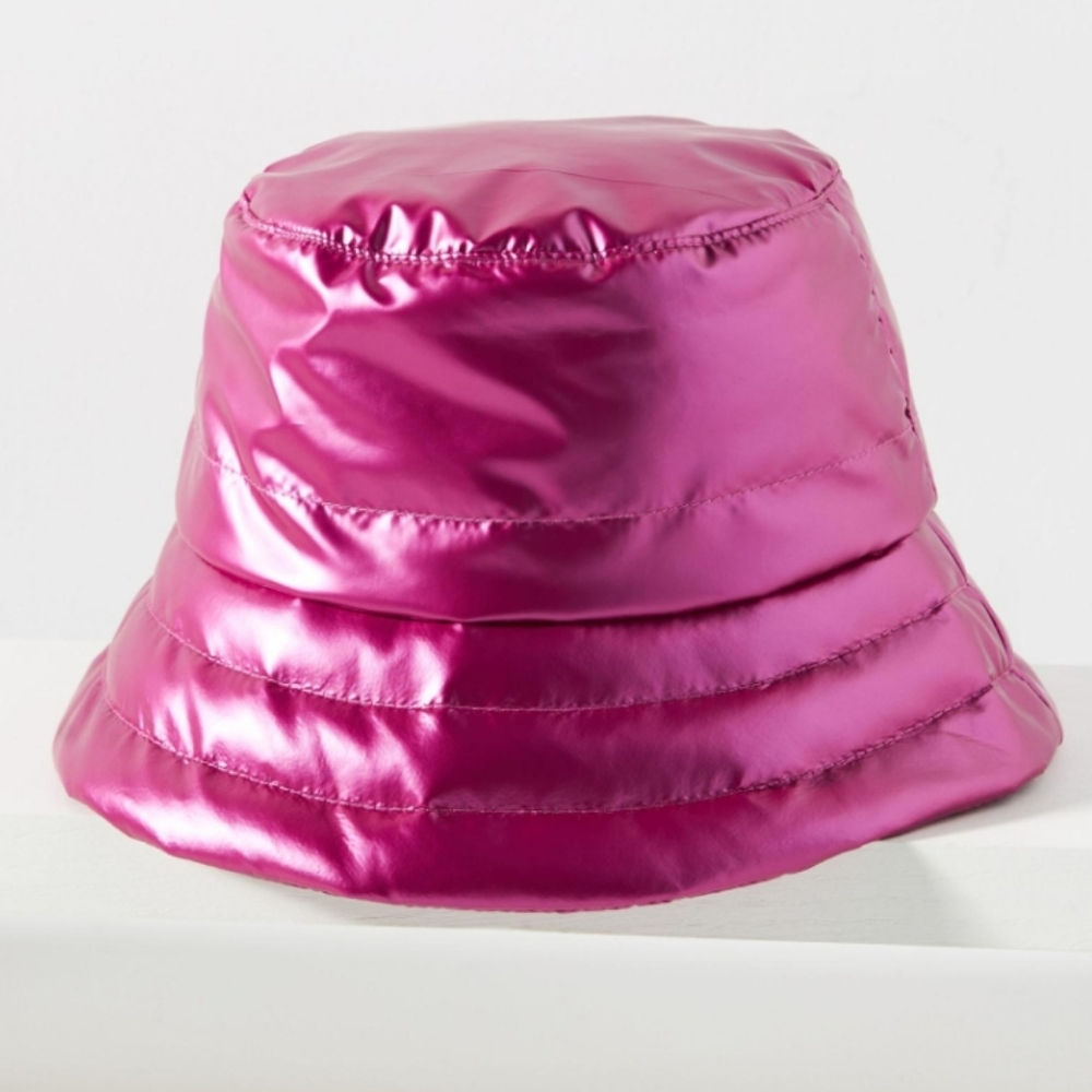 Anthropologie BARBIE Pink Puffer Bucket Hat